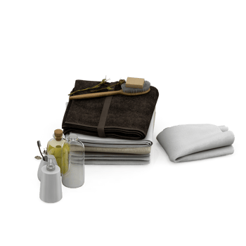 Isometric towels 3D isolated render png