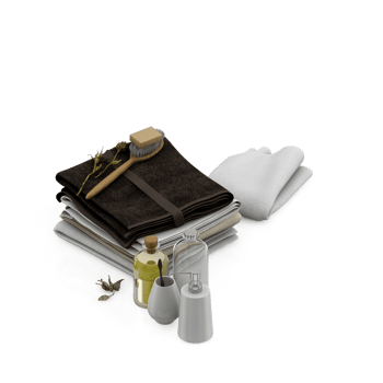 Isometric towels 3D isolated render png