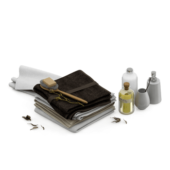 Isometric towels 3D isolated render png
