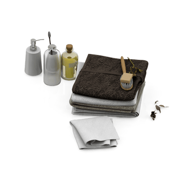 Isometric towels 3D isolated render png