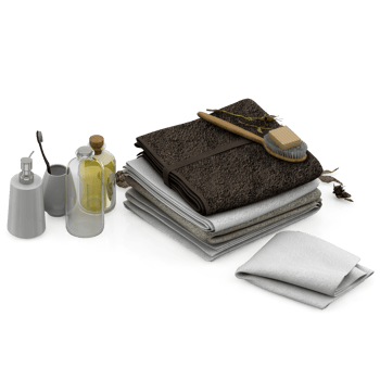 Isometric towels 3D isolated render png
