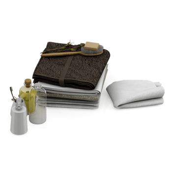 Isometric towels 3D isolated render png