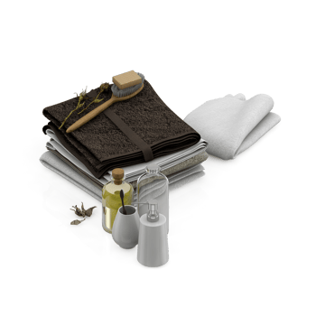 Isometric towels 3D isolated render png