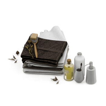 Isometric towels 3D isolated render png