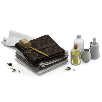 Isometric towels 3D isolated render png