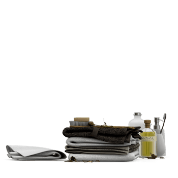 Isometric towels 3D isolated render png