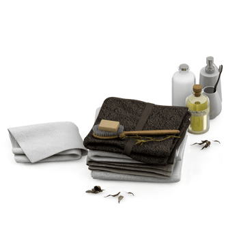 Isometric towels 3D isolated render png