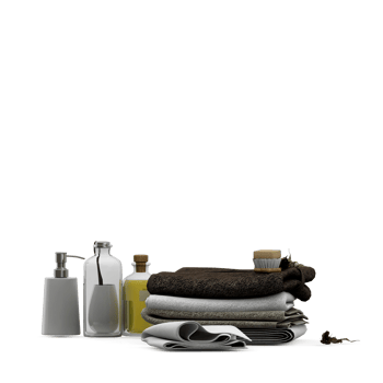 Isometric towels 3D isolated render png