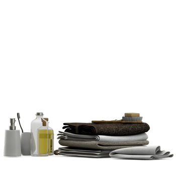 Isometric towels 3D isolated render png