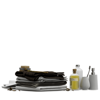 Isometric towels 3D isolated render png