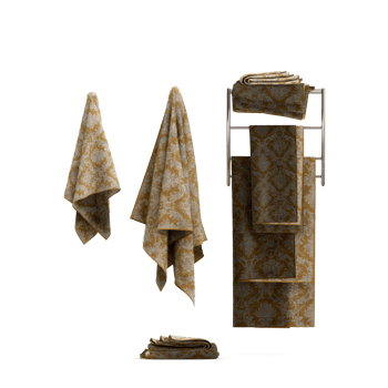 Isometric towels 3D isolated render png