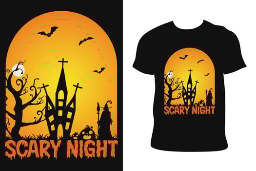 HALLOWEEN T-SHIRT DESIGN. HALLOWEEN T-SHIRT. Halloween t-shirt free Vector. vector
