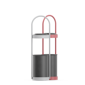 Isometric Trash Cans 3D Render png