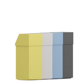 Isometric Trash Cans 3D Render png