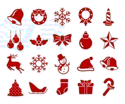 december christmas day simple icon vector