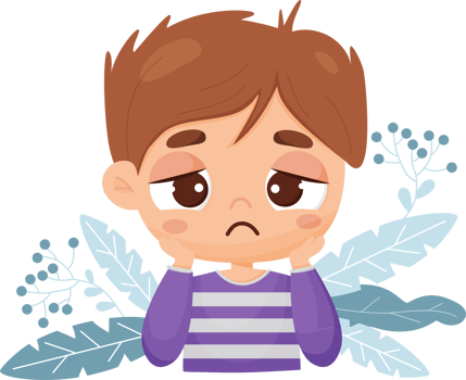 Sad pensive boy png