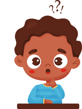 Surprised thoughtful black boy png