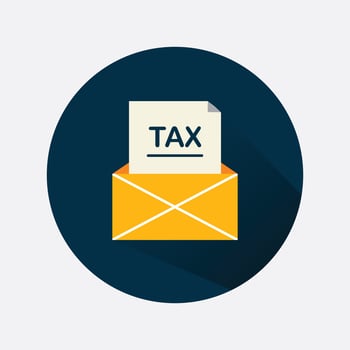 Illustration of a tax form icon on a isolated background vector