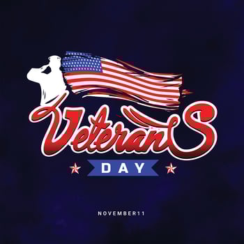 hand drawn latin text vector shape for veterans day greeting