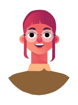 Girl avatar icon vector