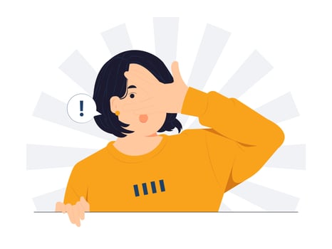 Woman Shocked, Startled, speechless, witness something, cover mouth with hands, looking at you, gasping astounded with revelation, hear stunning gossip concept illustration vector