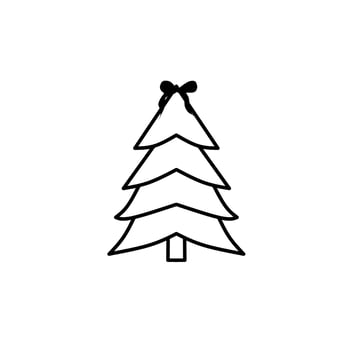 Christmas tree icon, vector illustration on white background