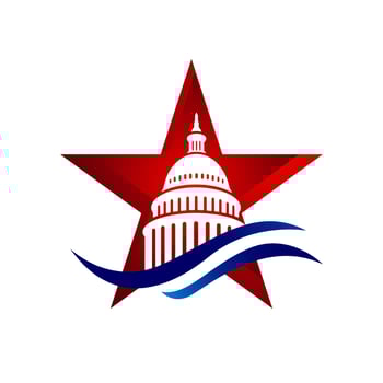 creative simple american capitol building vector logo design