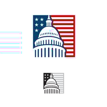 Government icon Premium Creative Capitol building logo vector design Iconic Landmark illustrations
