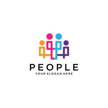 People logo vector icon design template
