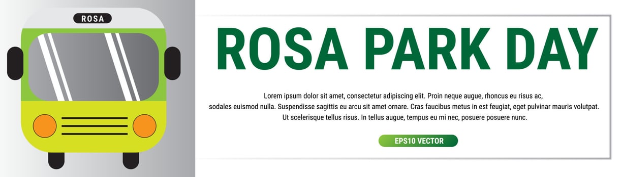 Rosa Parks Day. Holiday concept. Template for background, banner, card, poster with text inscription. Eps10 Vector Illustration