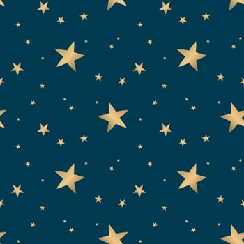starry seamless pattern vector