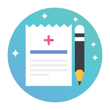 Trendy Medical Prescription vector