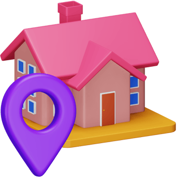House location 3d rendering isometric icon. png