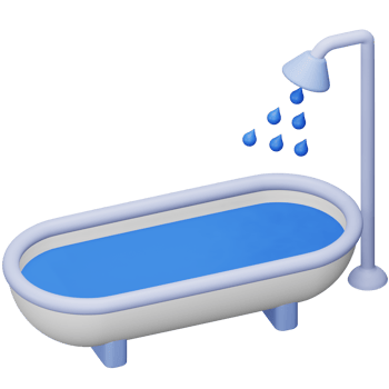 Bathroom 3d rendering isometric icon. png
