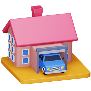 Garage 3d rendering isometric icon. png