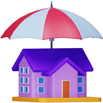 Home insurance 3d rendering isometric icon. png