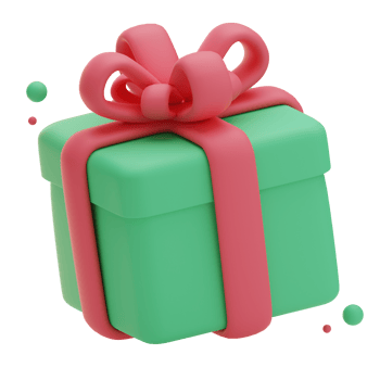 3d Rendering Christmas present illustration png