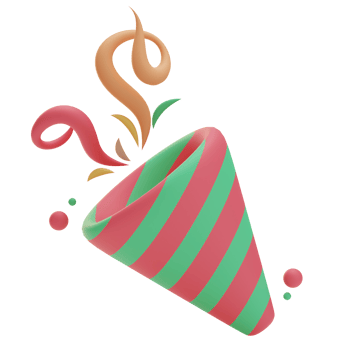 3d Rendering Christmas confetti illustration png