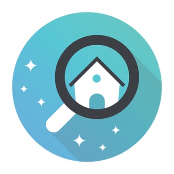 Trendy Home Location vector