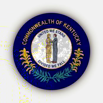 Kentucky state flag. Vector illustration.