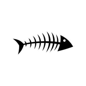 Fish bone  vector isolated