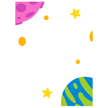 Cute space Illustration for kids theme design element png