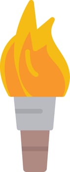 Torch Flat Icon vector