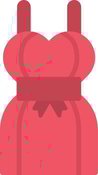 Bride Dress Flat Icon vector