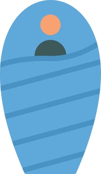 Sleeping Bag Flat Flat Icon vector