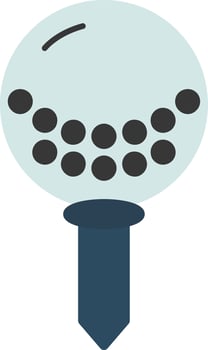 Ball Putter Flat Icon vector