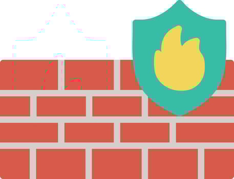 Firewall Flat Icon vector