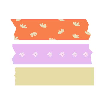Colorful Washi Tape. Decoration for Notes and Scrapbook. vector