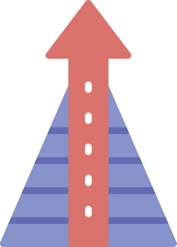 Get On Top Flat Icon vector