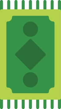 Prayer Rug Flat Icon vector